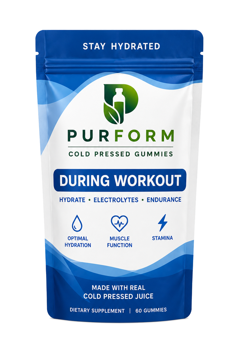 PURFORM DURING cold pressed gummies pouch