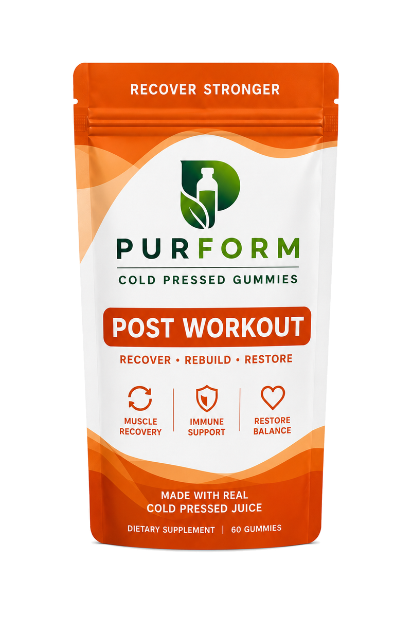 PURFORM POST cold pressed gummies pouch